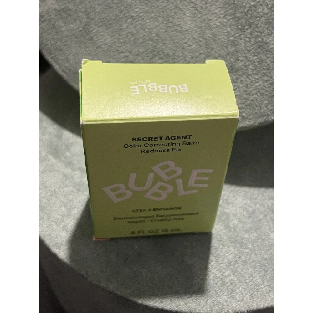 Bubble Secret Agent Green Color Correcting Balm Light 0.5 fl oz Niacinamide
